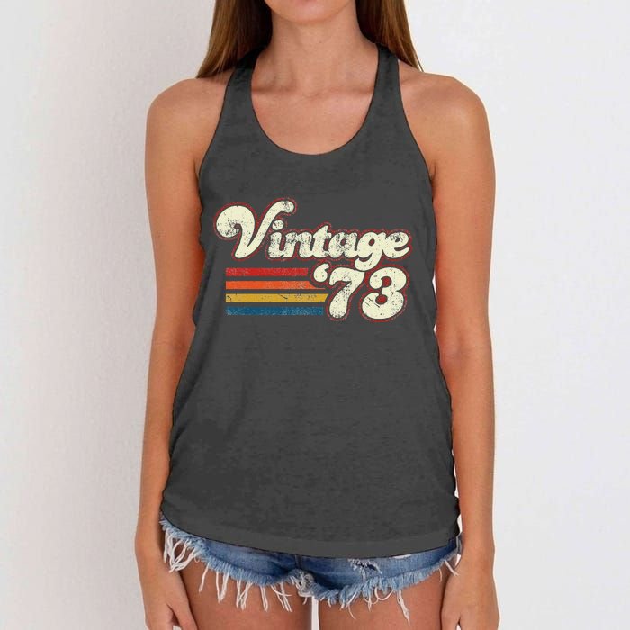 Vintage 1973 Birthday Women's Knotted Racerback Tank