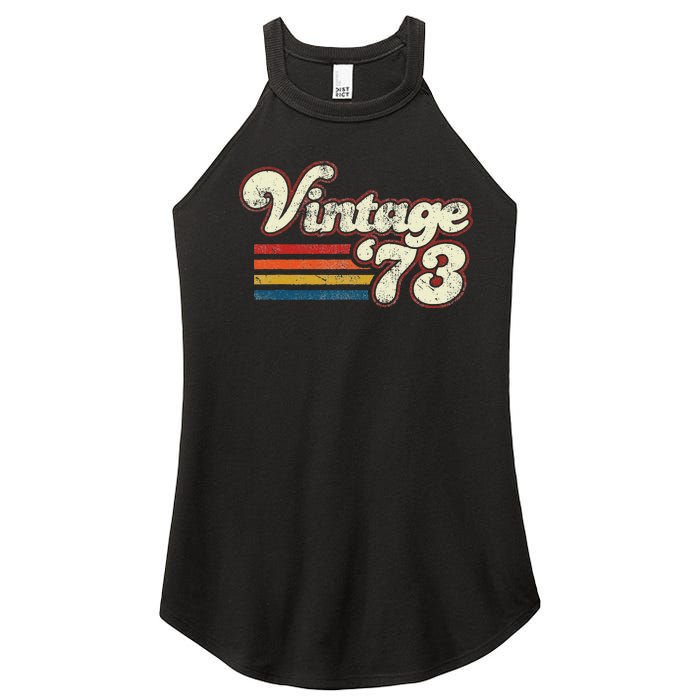 Vintage 1973 Birthday Women's Perfect Tri Rocker Tank