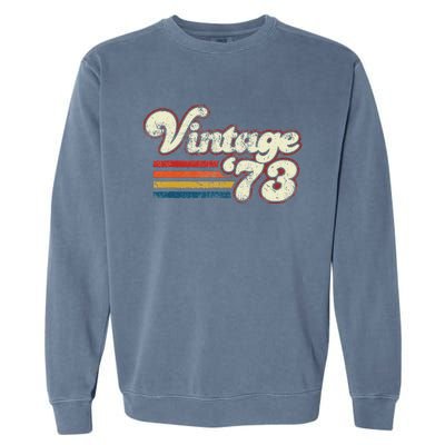 Vintage 1973 Birthday Garment-Dyed Sweatshirt