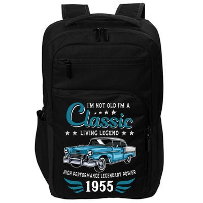 Vintage 1955 Birthday Classic Car For Legends Born In 1955 Impact Tech Backpack