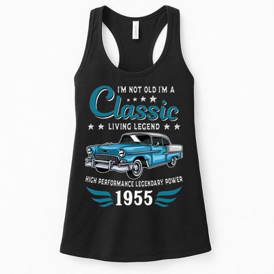 Vintage 1955 Birthday Classic Car For Legends Born In 1955 Womens Tank Top
