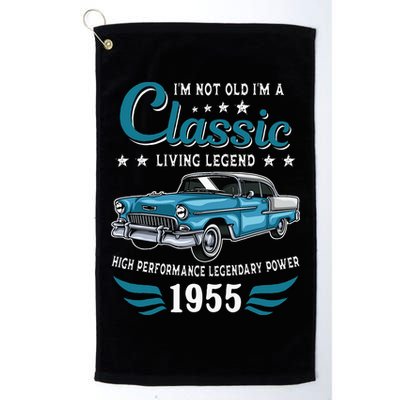 Vintage 1955 Birthday Classic Car For Legends Born In 1955 Golf Towel