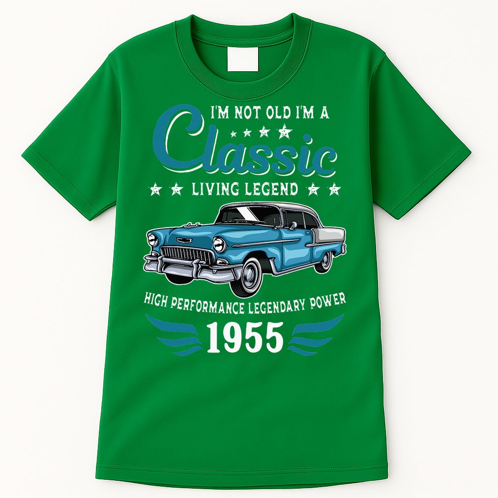 Vintage 1955 Birthday Classic Car For Legends Born In 1955 Tall T-Shirt