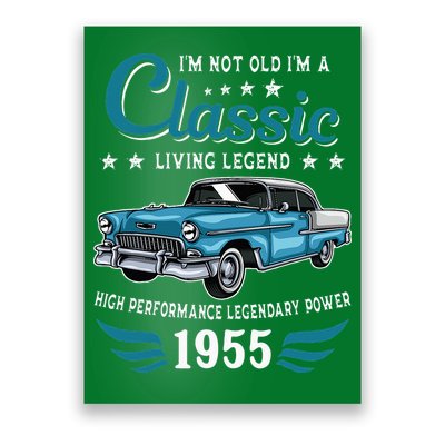 Vintage 1955 Birthday Classic Car For Legends Born In 1955 Poster