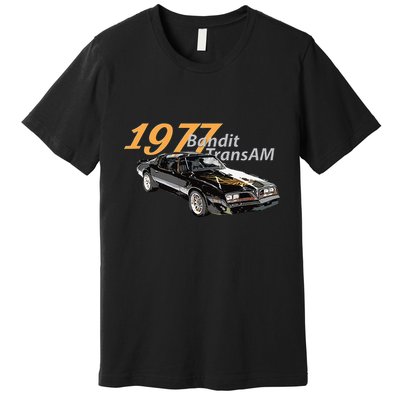 Vintage 1977 Bandit Am Muscle Cars 1970s Premium T-Shirt