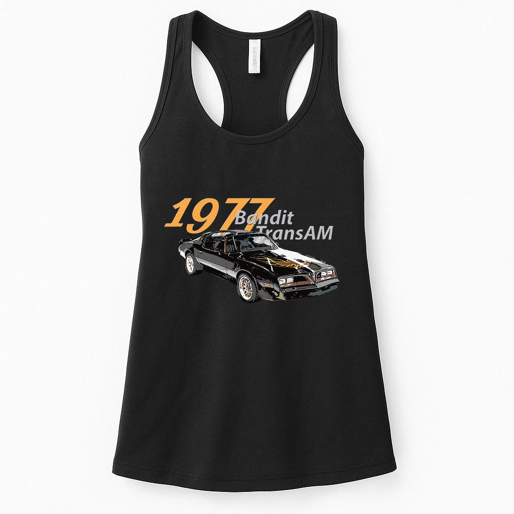 Vintage 1977 Bandit Am Muscle Cars 1970s Womens Tank Top