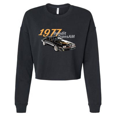 Vintage 1977 Bandit Am Muscle Cars 1970s Cropped Pullover Crew