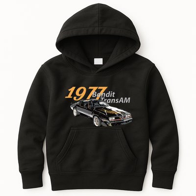 Vintage 1977 Bandit Am Muscle Cars 1970s Kids Hoodie