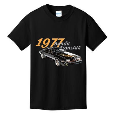 Vintage 1977 Bandit Am Muscle Cars 1970s Kids T-Shirt