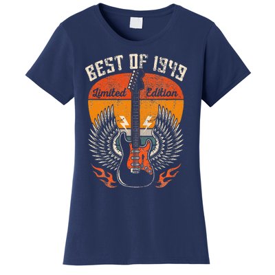 Vintage 1949 Birthday Guitar Lovers 75th Birthday Women's T-Shirt