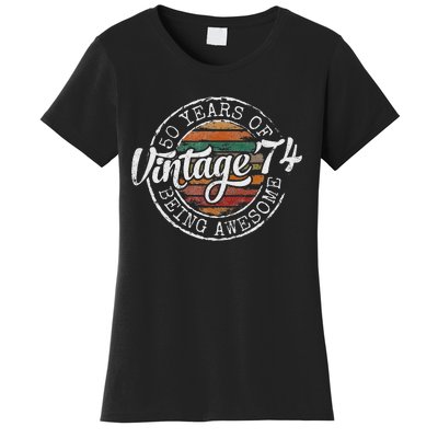 Vintage 1974 Bday Stamp 50th Birthday Gifts 50 Year Old Women's T-Shirt