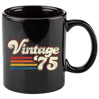 Vintage 1975 Birthday 11oz C Handle Ceramic Mug