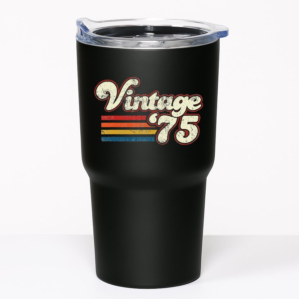 Vintage 1975 Birthday Tumbler