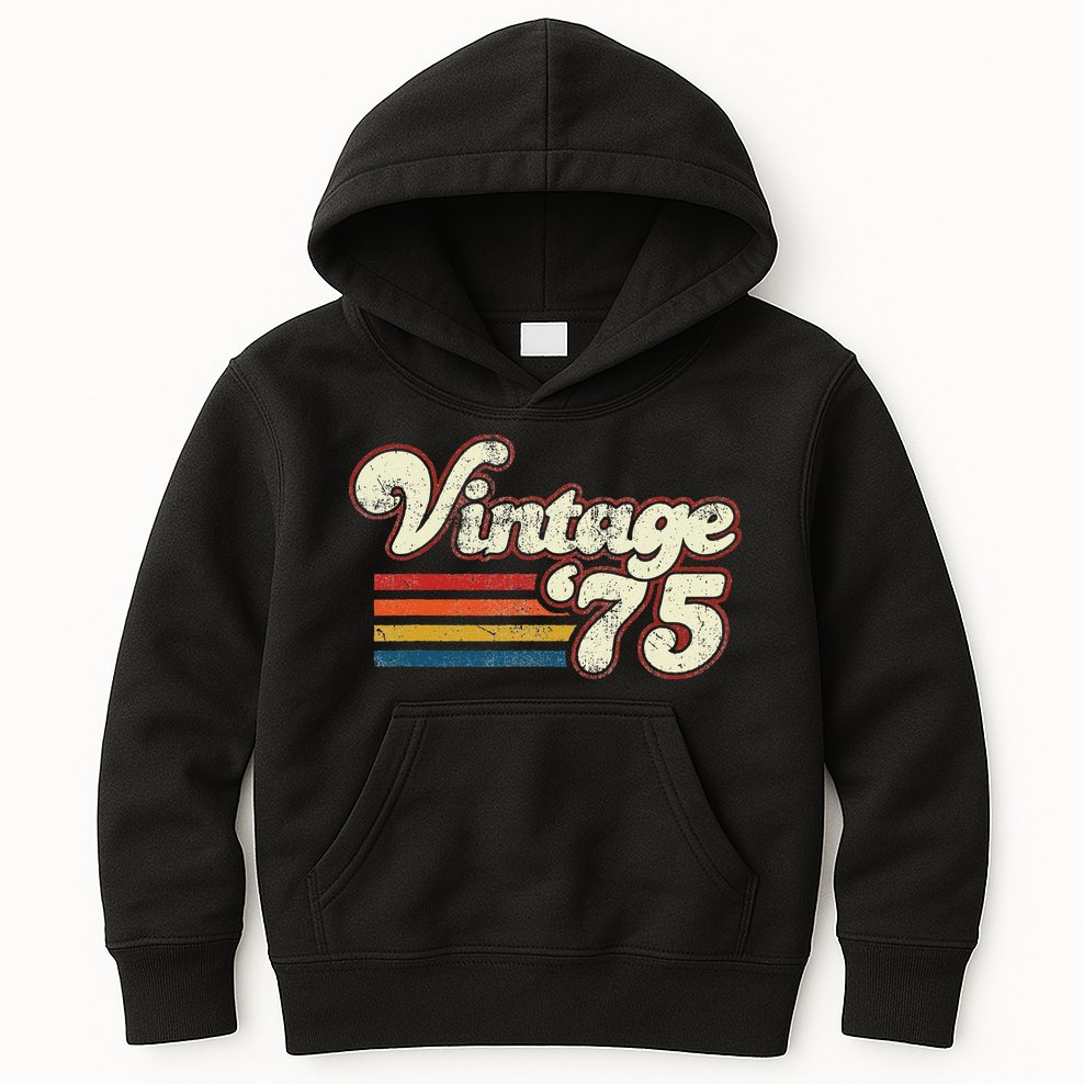 Vintage 1975 Birthday Kids Hoodie