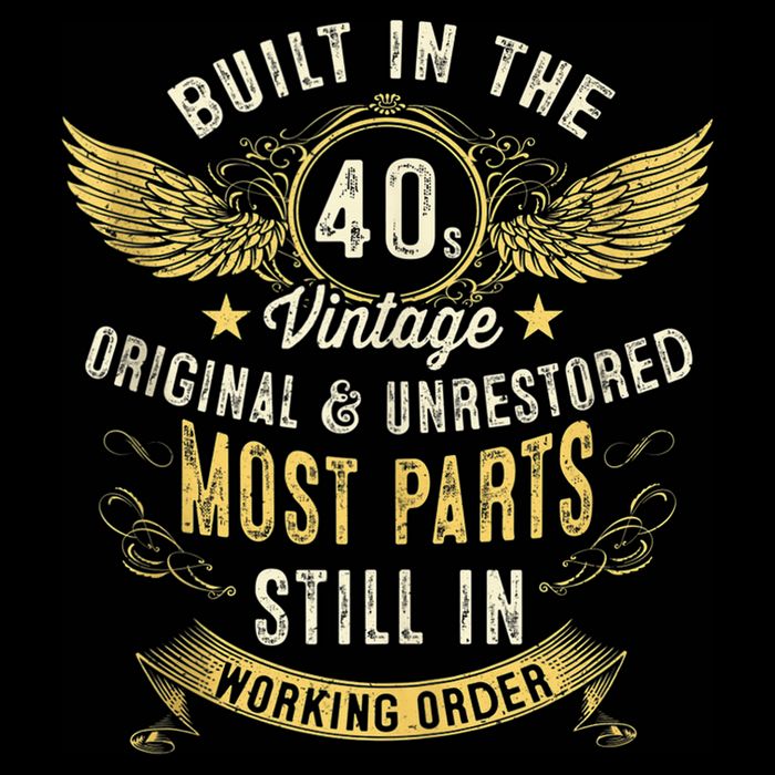 Vintage 1940s Built In The 40s Forties 80th Birthday Mug