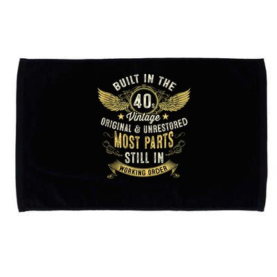 Vintage 1940s Built In The 40s Forties 80th Birthday Microfiber Hand Towel