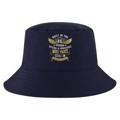 Vintage 1940s Built In The 40s Forties 80th Birthday Cool Comfort Performance Bucket Hat