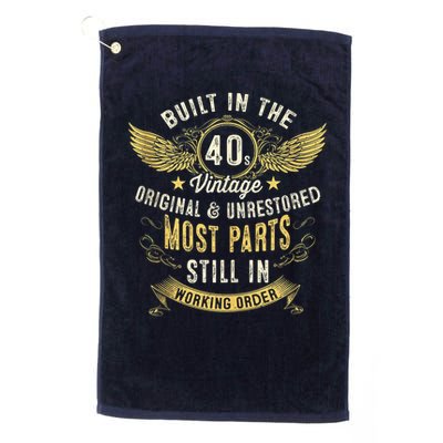 Vintage 1940s Built In The 40s Forties 80th Birthday Golf Towel