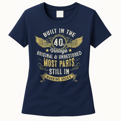 Vintage 1940s Built In The 40s Forties 80th Birthday Womens T-Shirt