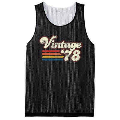 Vintage 1978 Birthday Cute Mesh Reversible Basketball Jersey Tank