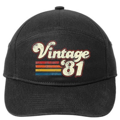 Vintage 1981 Birthday 7-Panel Snapback Hat