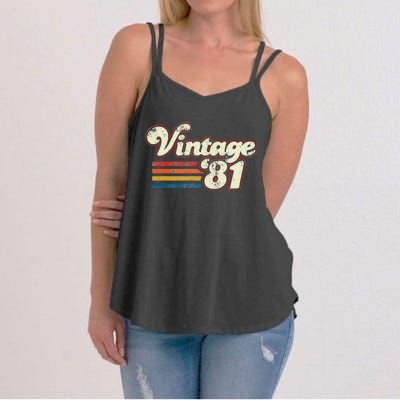 Vintage 1981 Birthday Women's Strappy Tank