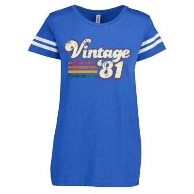 Vintage 1981 Birthday Enza Ladies Jersey Football T-Shirt