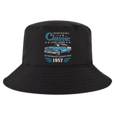 Vintage 1957 Birthday Classic Car For Legends Born In 1957 Cool Comfort Performance Bucket Hat