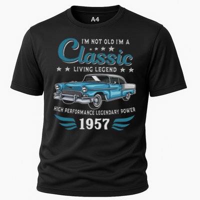 Vintage 1957 Birthday Classic Car For Legends Born In 1957 Cooling Performance Crew T-Shirt