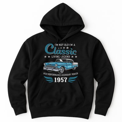 Vintage 1957 Birthday Classic Car For Legends Born In 1957 Hoodie