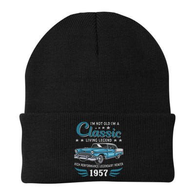 Vintage 1957 Birthday Classic Car For Legends Born In 1957 Beanie