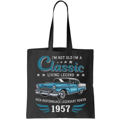 Vintage 1957 Birthday Classic Car For Legends Born In 1957 Bag