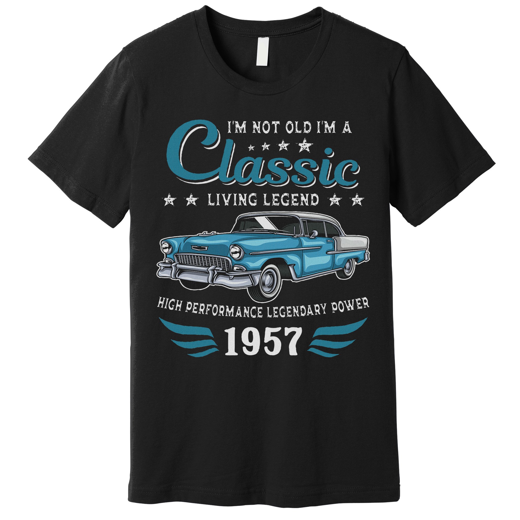 Vintage 1957 Birthday Classic Car For Legends Born In 1957 Premium T-Shirt