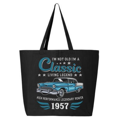 Vintage 1957 Birthday Classic Car For Legends Born In 1957 25L Jumbo Tote