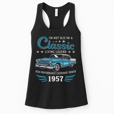 Vintage 1957 Birthday Classic Car For Legends Born In 1957 Womens Tank Top