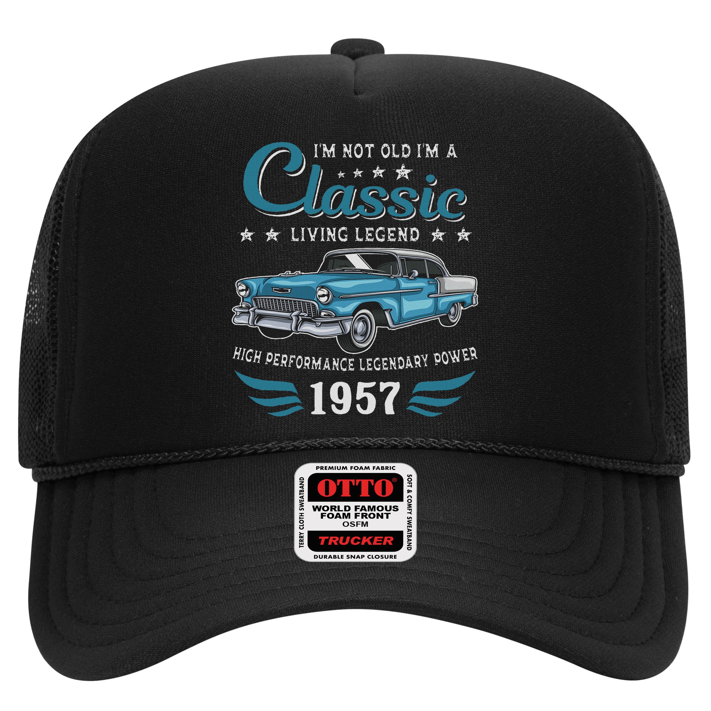 Vintage 1957 Birthday Classic Car For Legends Born In 1957 Hat