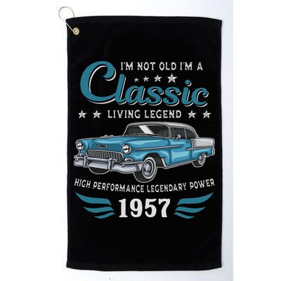 Vintage 1957 Birthday Classic Car For Legends Born In 1957 Golf Towel