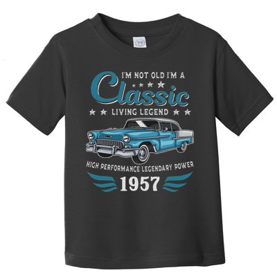 Vintage 1957 Birthday Classic Car For Legends Born In 1957 Toddler T-Shirt