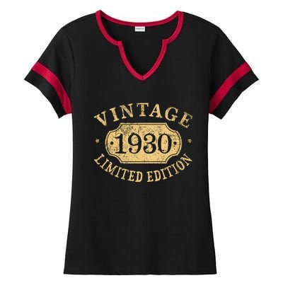 Vintage 1930 Birthday 92nd Limited Edition Ladies Halftime Notch Neck Tee