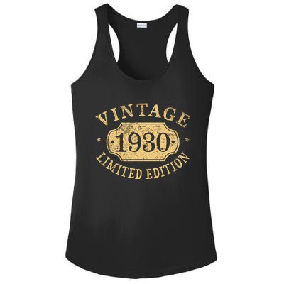 Vintage 1930 Birthday 92nd Limited Edition Ladies PosiCharge Competitor Racerback Tank