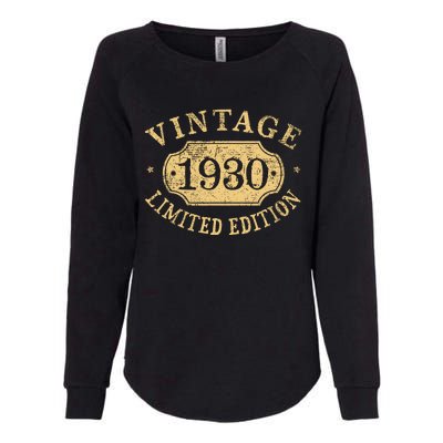 Vintage 1930 Birthday 92nd Limited Edition Womens California Wash Sweatshirt