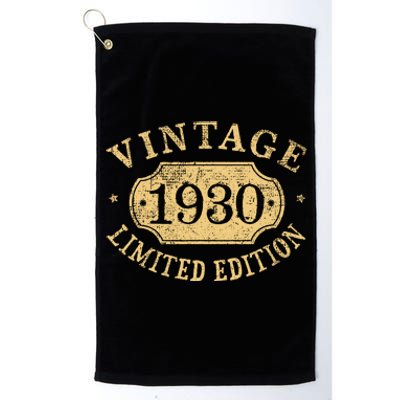 Vintage 1930 Birthday 92nd Limited Edition Platinum Collection Golf Towel