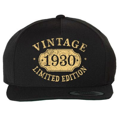 Vintage 1930 Birthday 92nd Limited Edition Wool Snapback Cap