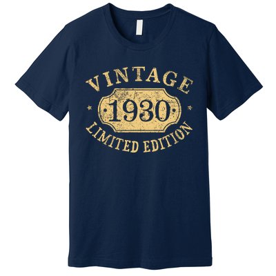 Vintage 1930 Birthday 92nd Limited Edition Premium T-Shirt