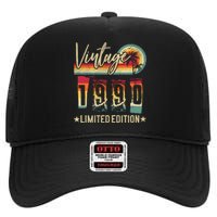 Vintage 1990 Birthday Gift Limited Edition Funny And Cool Family Gift High Crown Mesh Back Trucker Hat