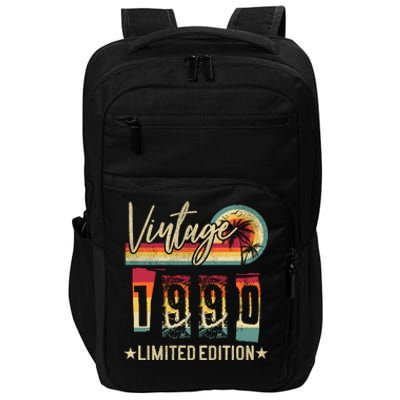 Vintage 1990 Birthday Gift Limited Edition Funny And Cool Family Gift Impact Tech Backpack