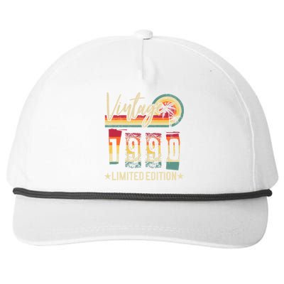 Vintage 1990 Birthday Gift Limited Edition Funny And Cool Family Gift Snapback Five-Panel Rope Hat