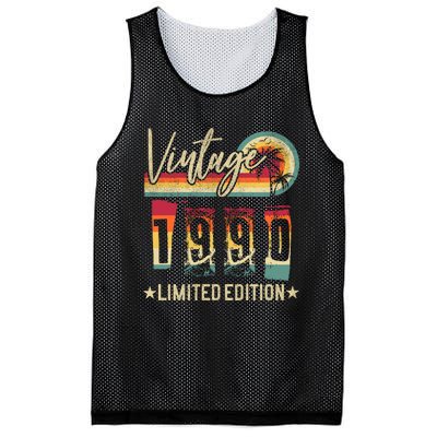 Vintage 1990 Birthday Gift Limited Edition Funny And Cool Family Gift Mesh Reversible Basketball Jersey Tank