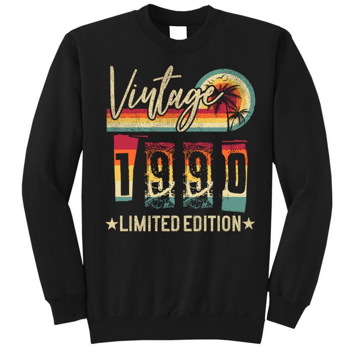 Vintage 1990 Birthday Gift Limited Edition Funny And Cool Family Gift Tall Sweatshirt