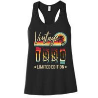 Vintage 1990 Birthday Gift Limited Edition Funny And Cool Family Gift Women's Racerback Tank